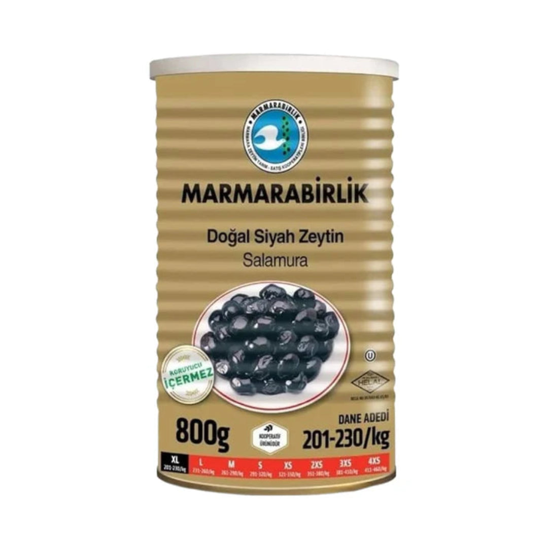 Marmara Birlik Gemlik Black Olives XL Mega Can 800Gr